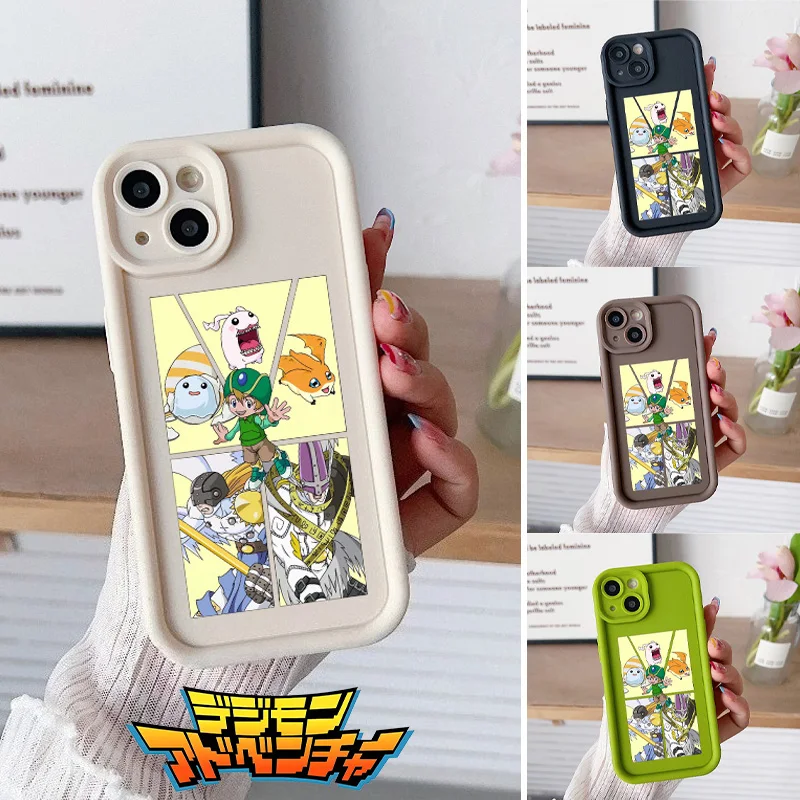 Digimon Patamon Anime TPU funda de teléfono móvil para Apple iPhone 12 13 14 15 16 Pro Promax Max funda protectora suave anticaída