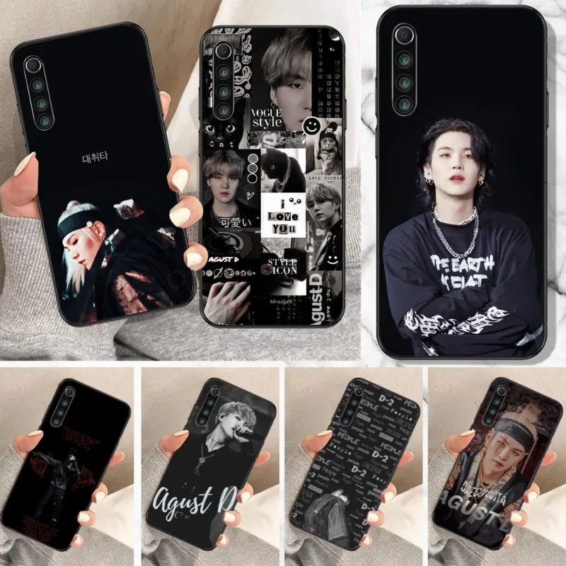 Agust D Tour Suga Rapper Phone Case for Xiaomi Mi 12 12S 12T 11T 10T 9T Lite Pro Ultra Poco F3 F4 X4 GT Black Soft Phone Cover