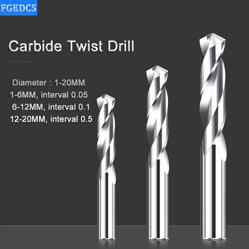 Vhm Twist Boren Cnc Wolfraam Boor 1-20Mm Metalen Werken Bit Voor Rvs Frezen cutter Gereedschap HRC58