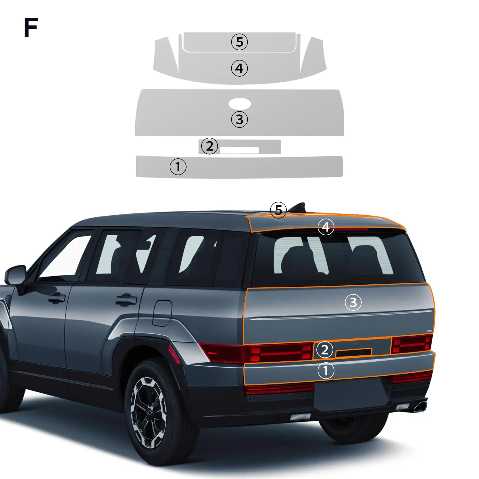 

For Hyundai Santa Fe 2024-UP Matte And Clear Bra Pre-cut PPF TPU Paint Protection Film Self-Healing Anti-Scratch Resistant