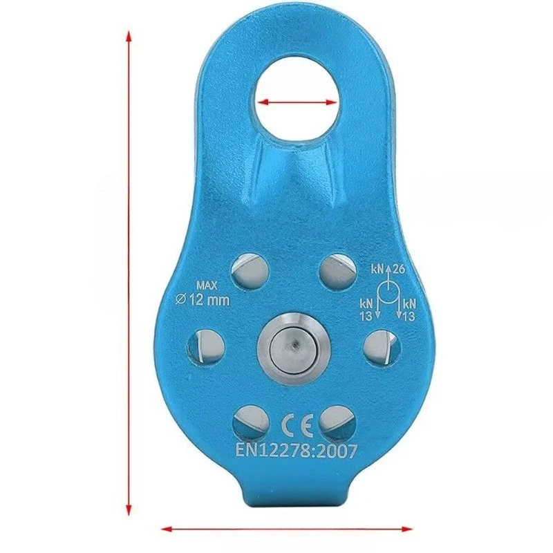 Outdoor Fixed Mountaineering Climbing Pulley Single Sheave for Transport Lifting and Crossing