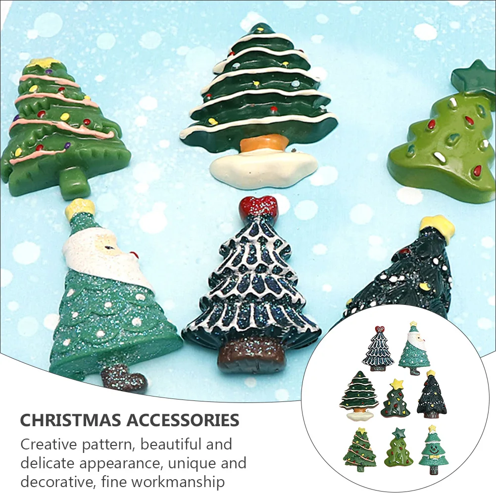 

20 Pcs/Package Hanging Resin Christmas Tree Ornaments DIY Cartoon Decor Decoration