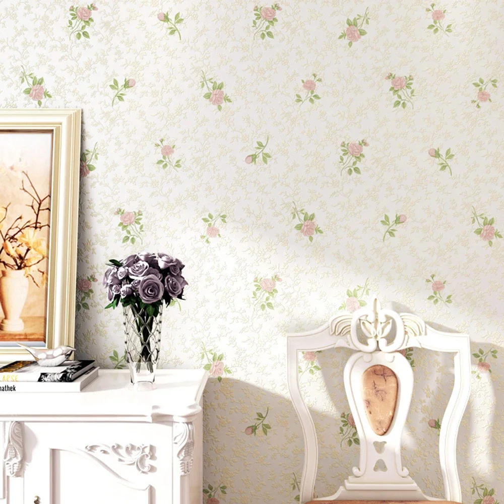 

Non woven Wallpaper Fresh Small Flower Garden Warm Romantic Girl's Room Wedding Room Bedroom Living Room Wallpaper W221