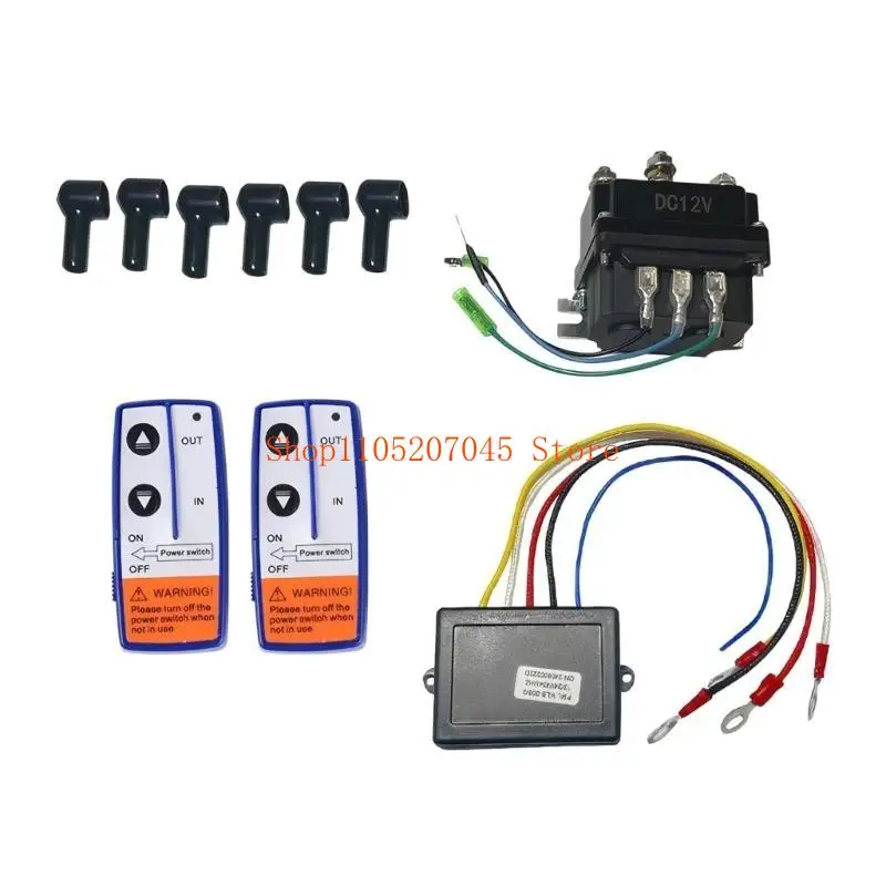 

37cd Waterproof Efficient 250A 12V Winch Relays Wiring Connection Set for Reliable Power in Harsh Environments Car Boat Use