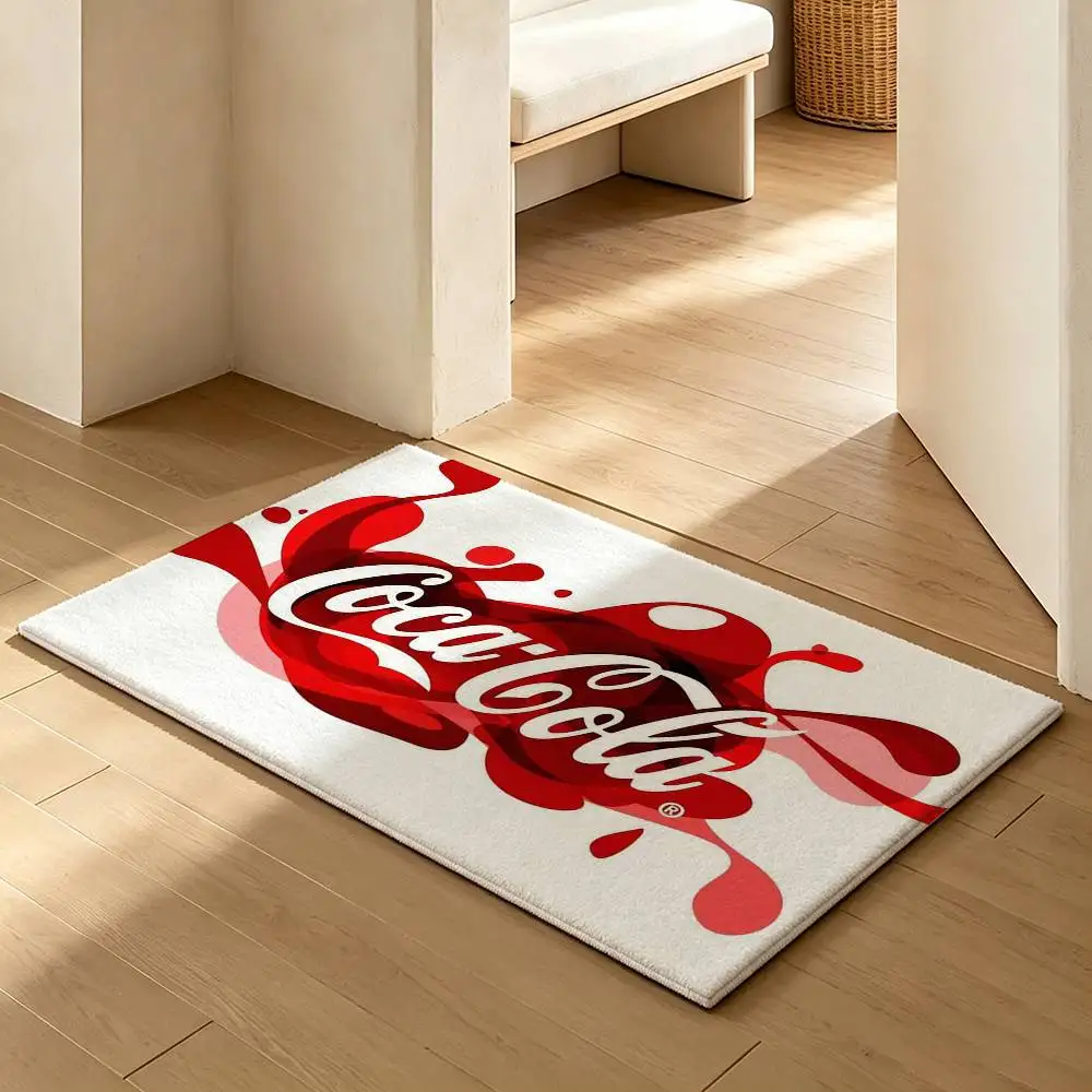 C-Coca C-cola V-Vintage Logo  Soft Absorbent Decorative Floor Mat for Bathroom Entryway Living Room