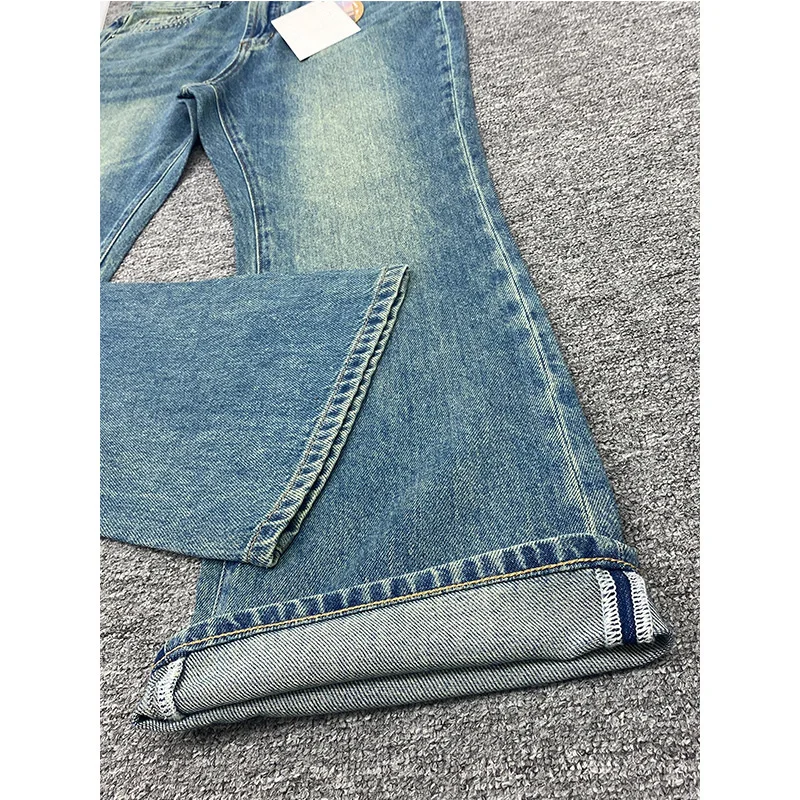 Jenny&Dave Pantaloni in denim svasato slim fit in cotone a vita alta nordici Pantaloni in denim lavati sulla pelle Jeans corti per le donne