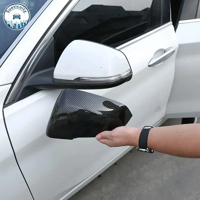 For BMW X1 F48 2016-2022 2 Series F45 F46 Tourer 2015-2022 ABS Carbon Fiber Car RearView Mirror Cover Trim Exterior Accessories