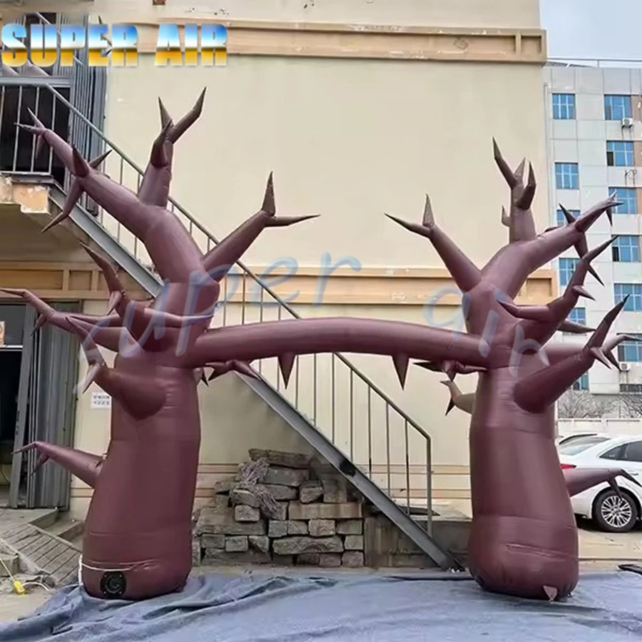Arche d'arbre gonflable de jouet d'air personnalisé de conception agréable avec le ventilateur d'air pour la décoration extérieure
