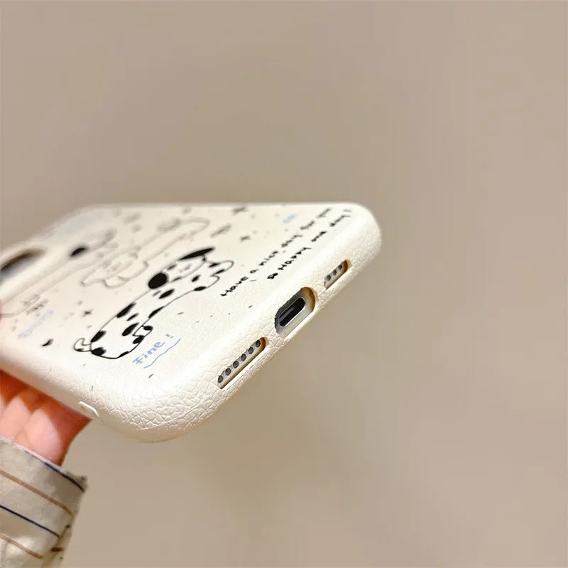 강아지 그래피티 휴대폰 케이스 커버, 아이폰 11, 12, 13, 14, 15, 16 프로 맥스용 충격 방지 케이스