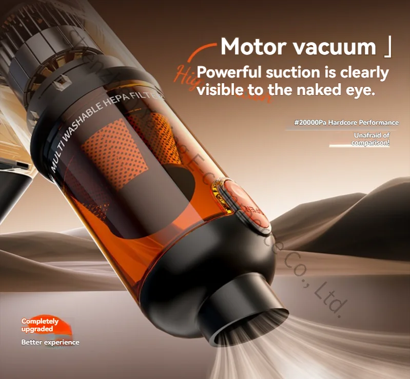 Foldable car vacuum cleaner, car wireless charging home large suction high power powerful, handheld in the car