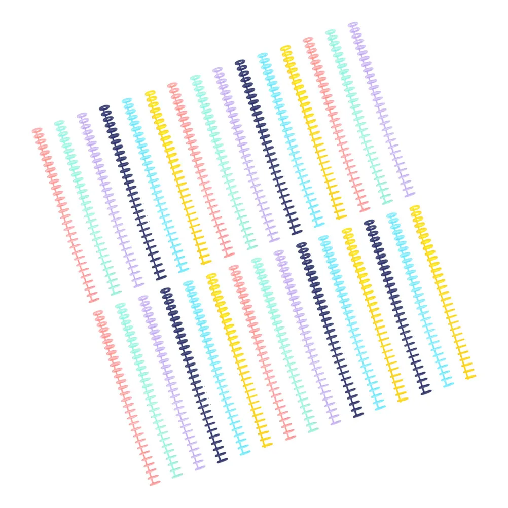 

30pcs Binding Rings Durable Plastic Spiral Coil Wire Book Kits Binder Machine Loose Leaf Notebook Planner-Compatible
