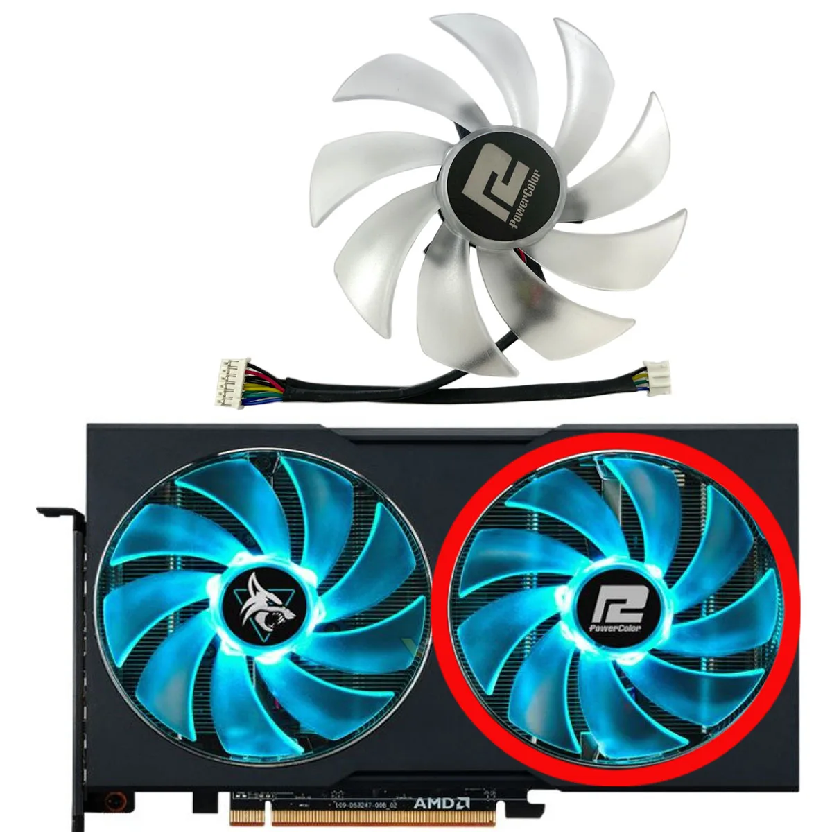 New For POWERCOLOR Radeon RX6600 6600XT 6650XT Hellhound Graphics