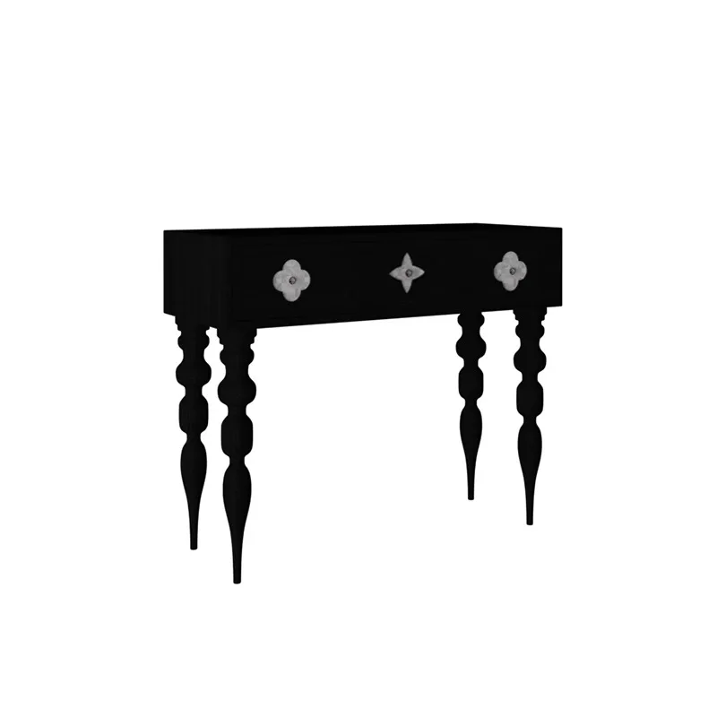 

French retro solid wood dresser bedroom makeup table bedside storage locker solid wood integrated makeup