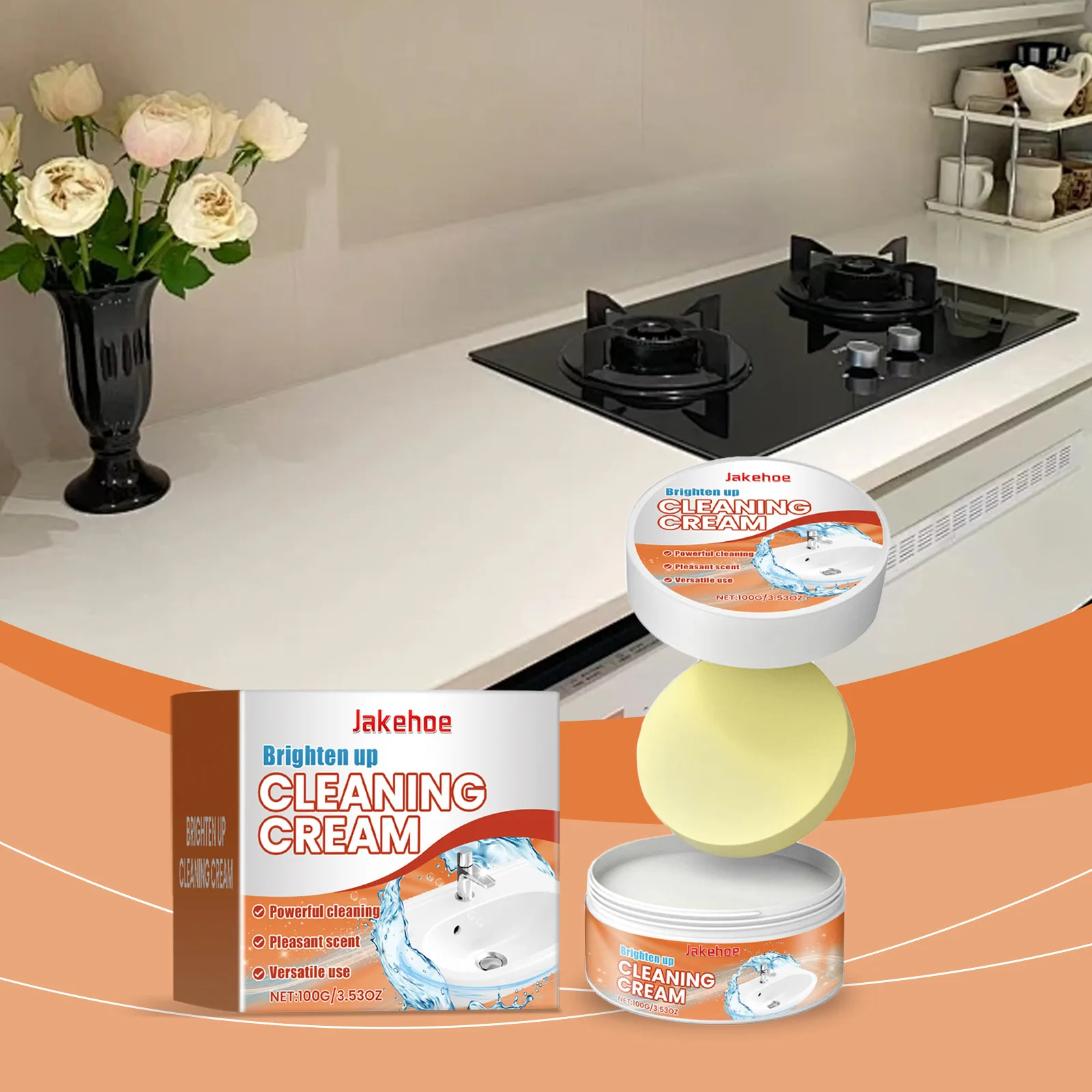 

Multi-Purpose Stubborn Stain Cleaning Paste - for Home Kitchen Bathroom Living Room Restores Surface Shine & Smoothness