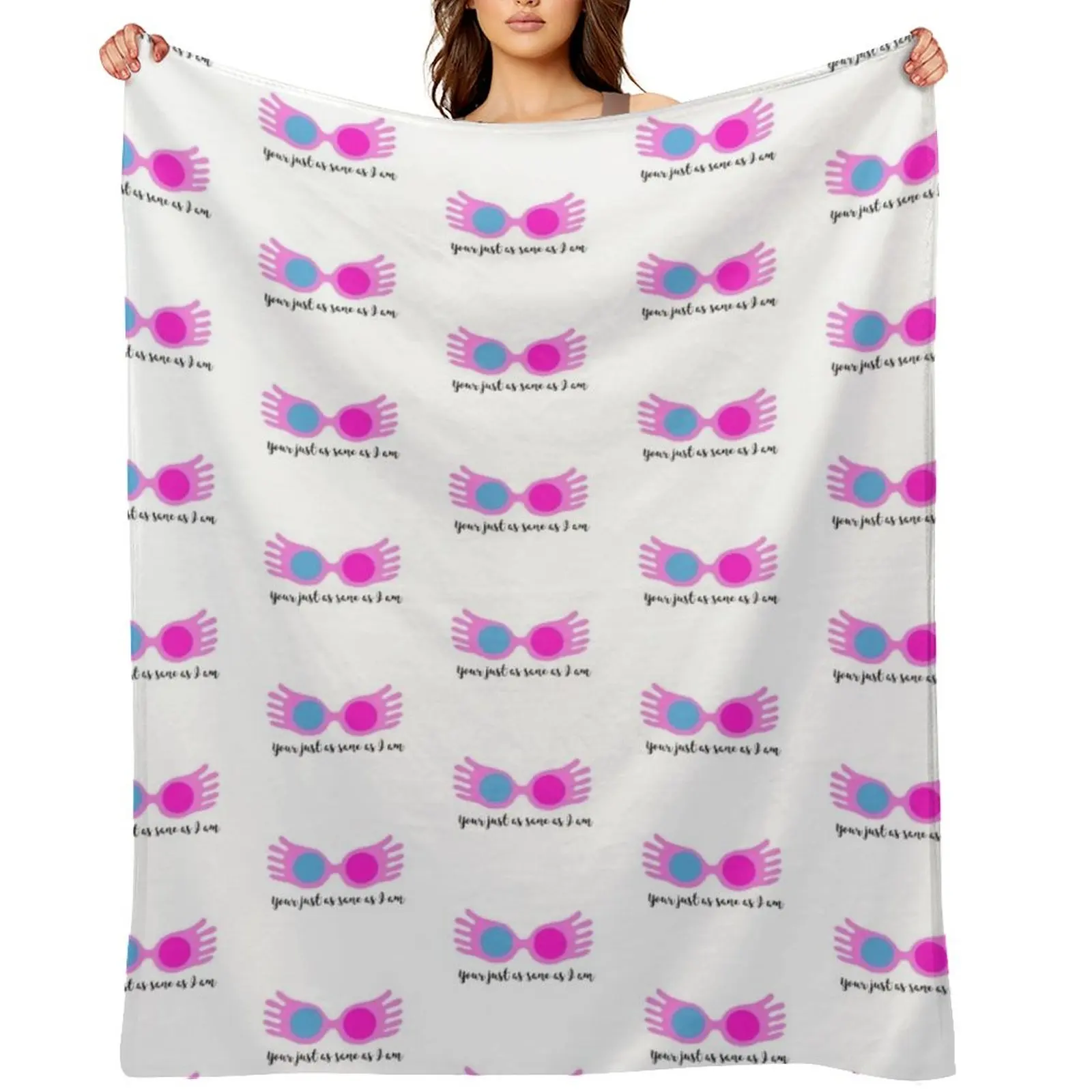 

Luna Lovegood spectrespecs and quote Throw Blanket Beach Kid'S Decorative Throw Plush Blankets