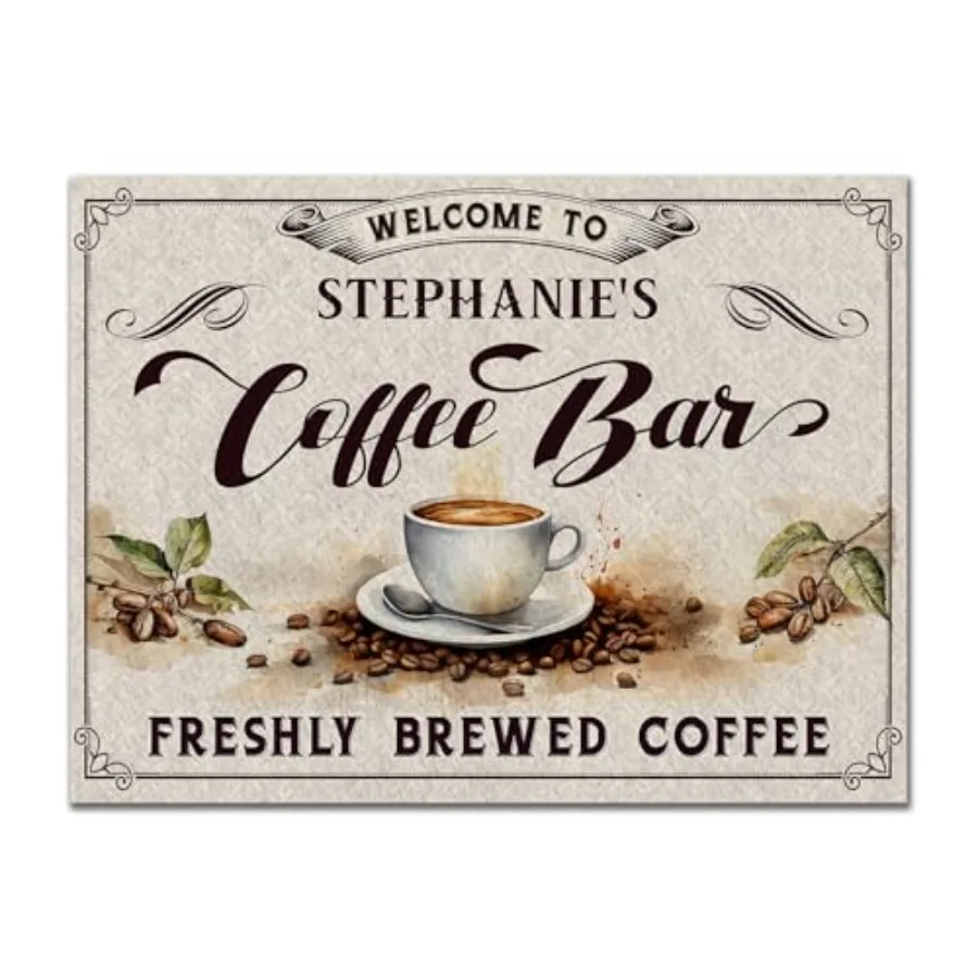 

Персонализированный коврик THUYPT для кофейной станции на столешницу, коврик для сушки посуды, аксессуары для кофейной станции с узором кофейных чашек