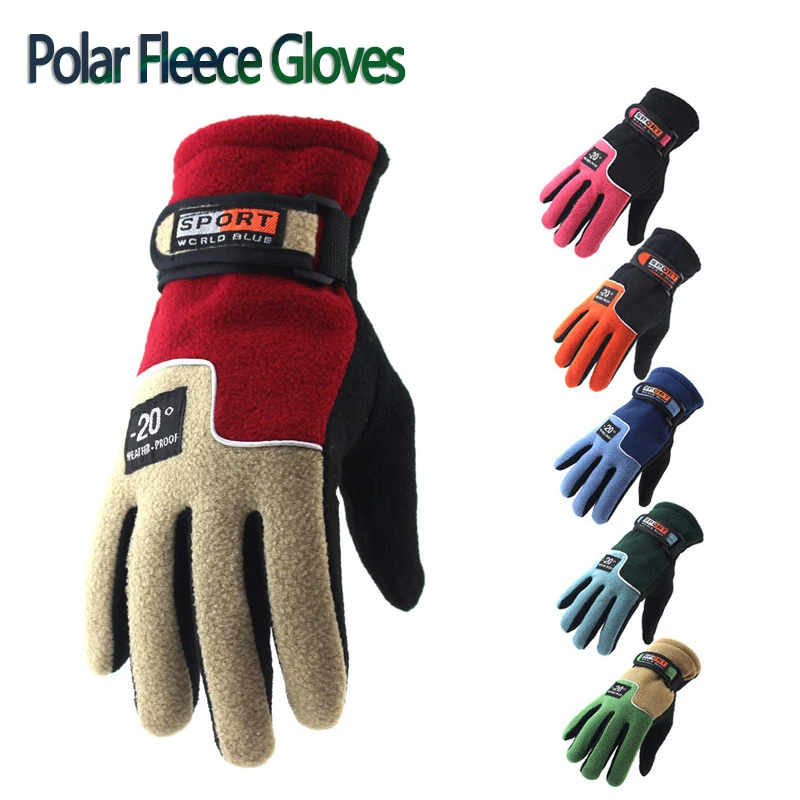 

1Pair Winter Motorcycle Cycling Thermal Glove Snow Sport Non-slip Waterproof Touch Screen Polar Fleece Warm Glove For Male madam