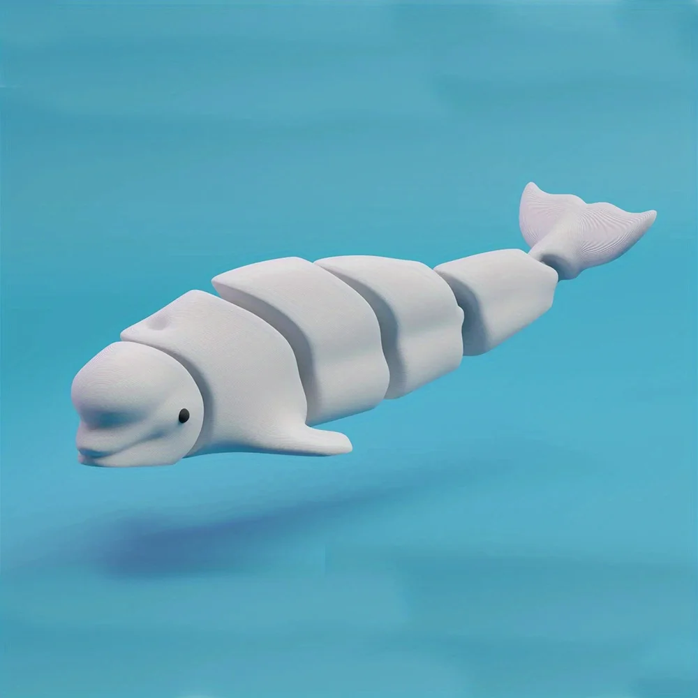 تماثيل الحوت والقرش المطبوعة ثلاثية الأبعاد: Orca، Beluga، Great White Trio - ديكور داخلي/خارجي