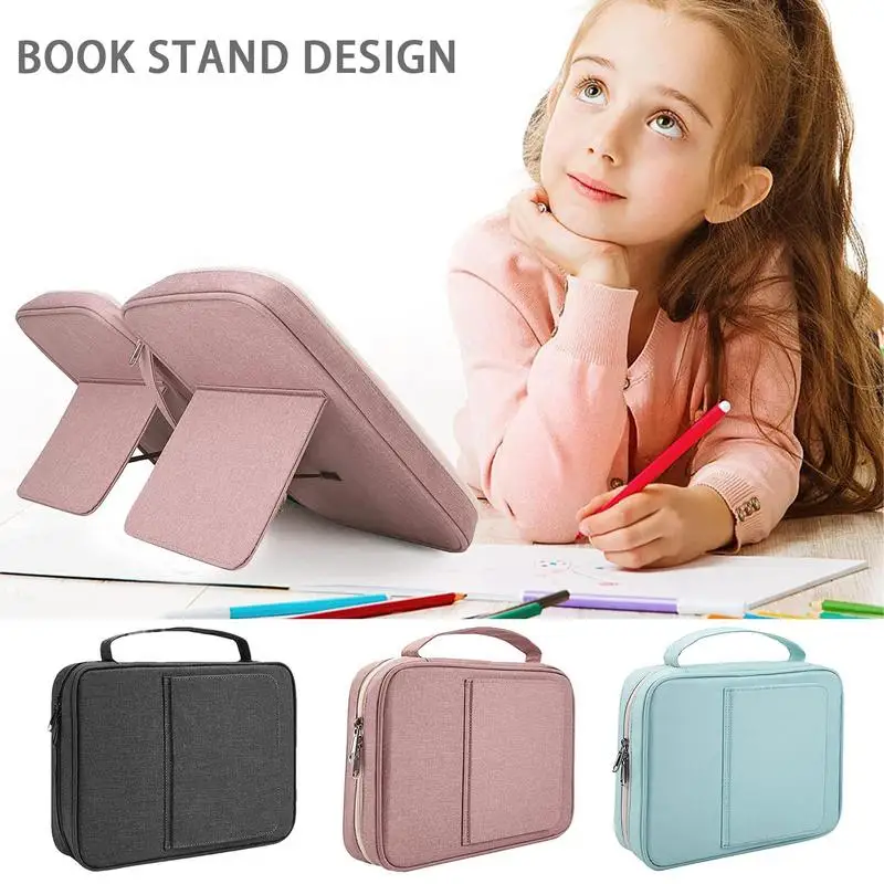 Bible Covers Bible Carrying Case With Pockets Portable Bible Holder Bible Protective Case With Book Stand Bag To Hold Pens Book