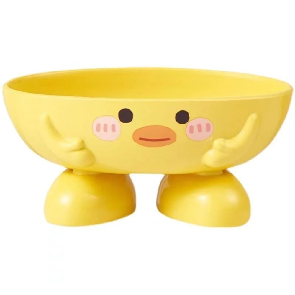 Drainable Storage Rack Portable Cartoon Little Yellow Duck Soap Container Yellow Durable Soap Box Holder