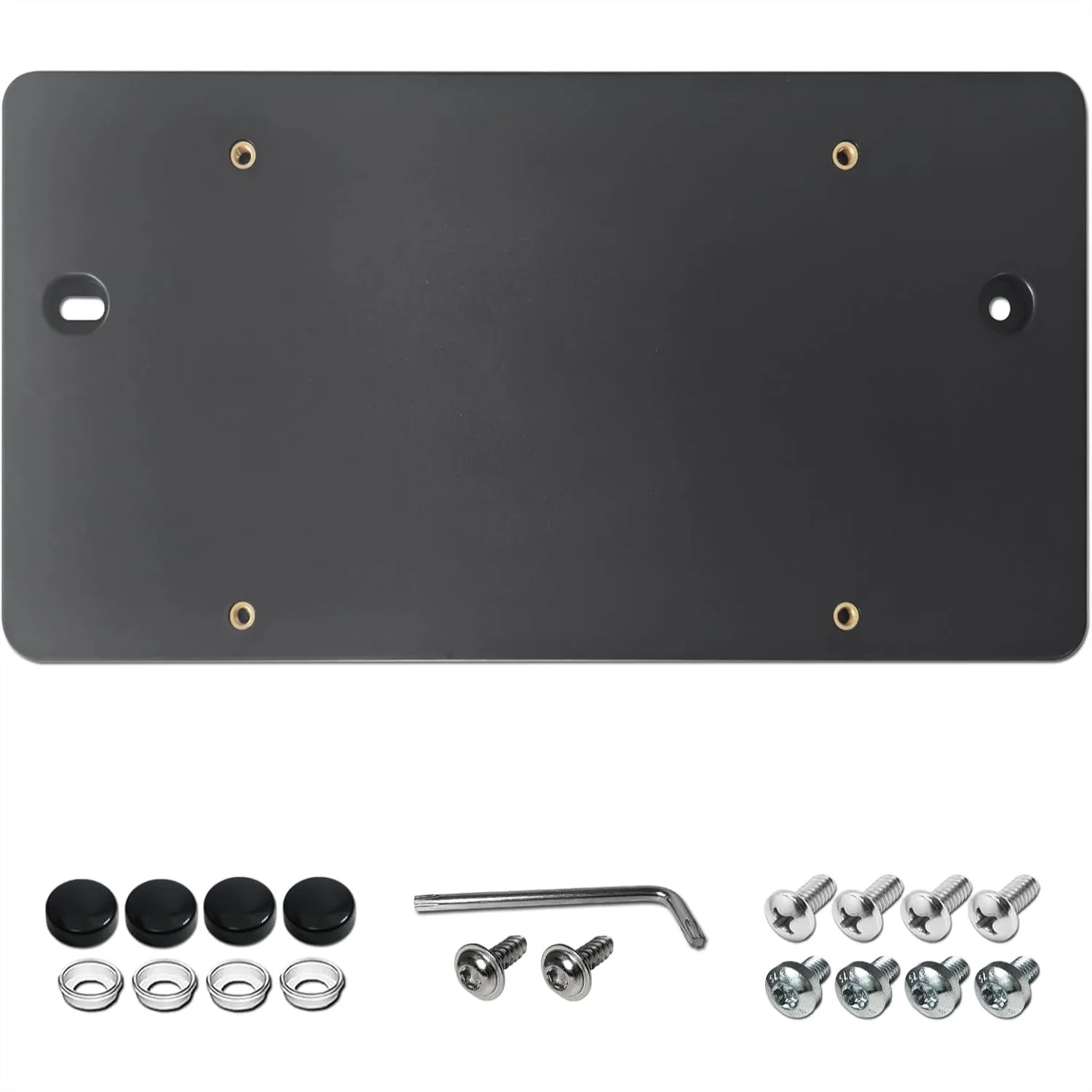 

Rear License Plate Bracket for Audi 2014-2024 A3 A4 A5 A6 A7 Q5 Quattro, Black ABS Plastic Frame with Screws & Caps