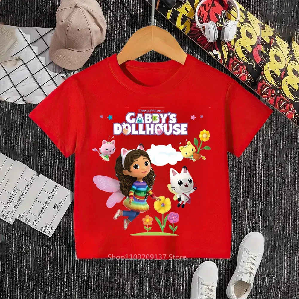 Gabby's Dollhouses Cuties Newest Summertime Tees for Boys and Girls Cartoon Chic Q-Styles Trendy Softer and Simpler