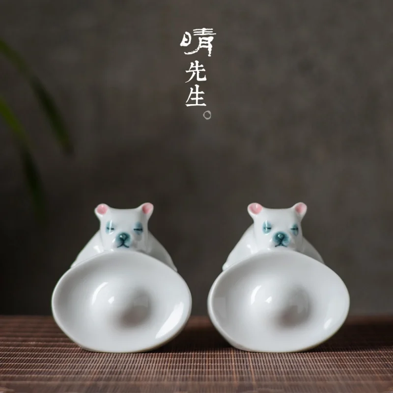 ★Car Decoration Cute Dog Cartoon Porcelain Doll Cute Pet Car Creativity Doll Decoration Car Interior Decoration