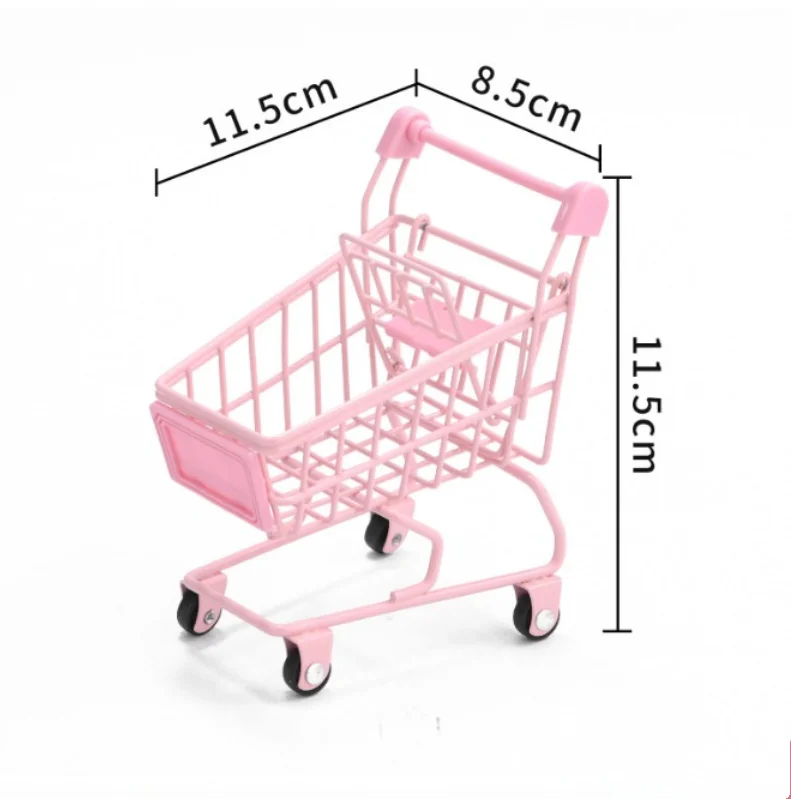 Kolorowy Zabawny Mini Wózek Sklepowy Rekwizyty Fotograficzne Wózek Transportowy Zwierzę Domowe Ptak Papuga Chomik Zabawka Dla Dzieci Wózek Do Przechowywania