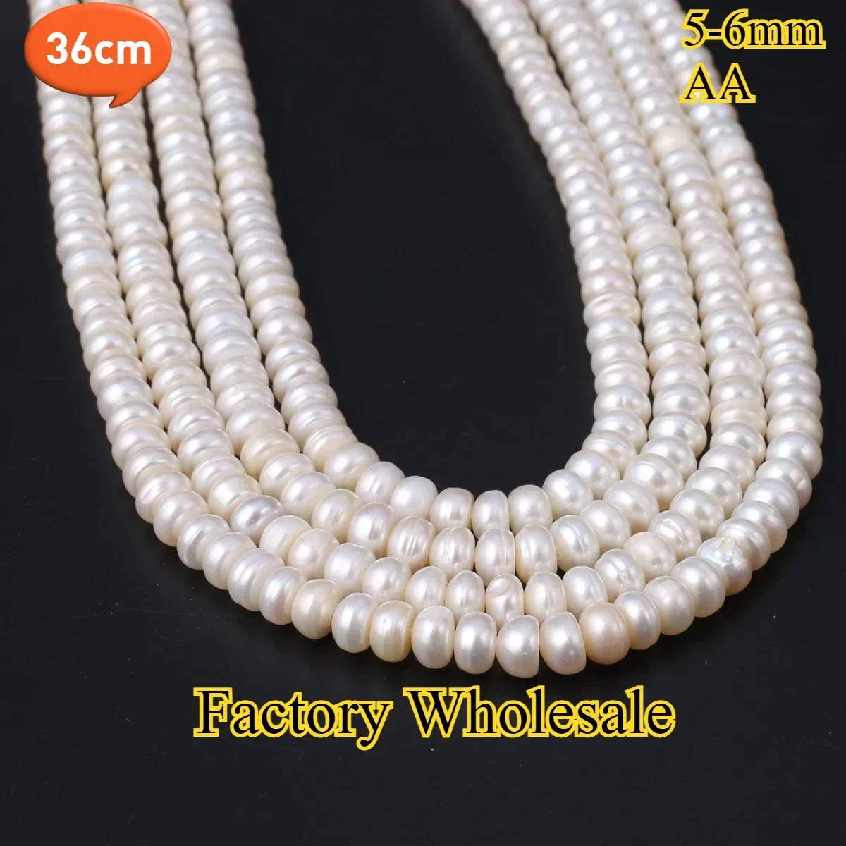 5-6mm AA Natural Freshwater Pearl Flat Four-sided Light Spacer Bead for Jewelry Make Supplies DIY Women Necklace Bracelet Charms