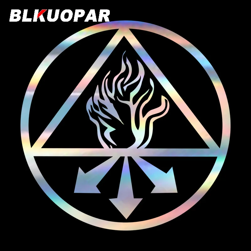 BLKUOPAR Constantine Jesus Satan Christianity Religious Symbols Laser Decal Silhouette Logo Personality Car Stickers Decoration