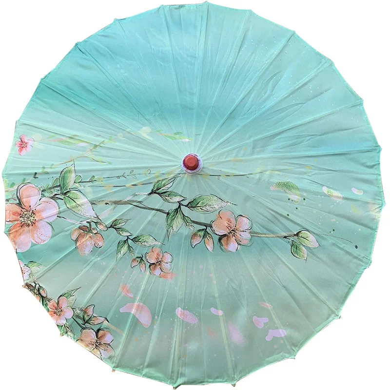 Oil Paper Decorative Sun Shade Tassel Umbrella Petal Craft Umbrella Dance Show Photo Decoration Umbrella Props Umbrella Parasol