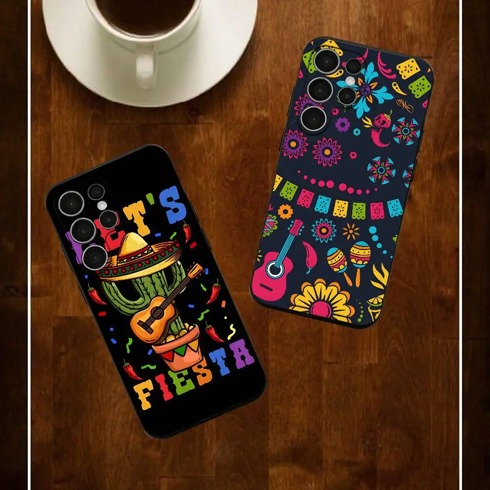 Funny Cinco de Mayo Fiesta Phone Case For Samsung S24 25 23 22 21 20 Plus Ultra 5G Lite Shockproof Cover