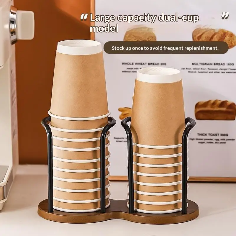 Disposable Cup Holder Multi-function Coffee Cup Organizer Desktop Teacup Storage Rack Decor Stand For Home Countertop Use