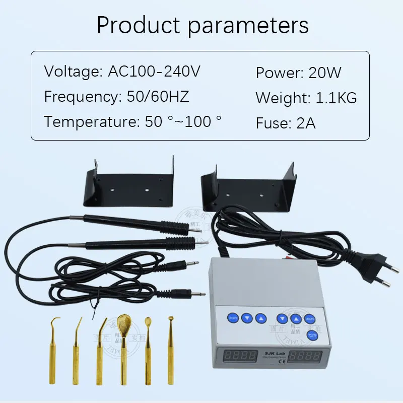 Ultra-thin Lab Digital display Electric Waxer Heat Carving Knife Machine+Double Pen +6 wax Tips Dentistry tools