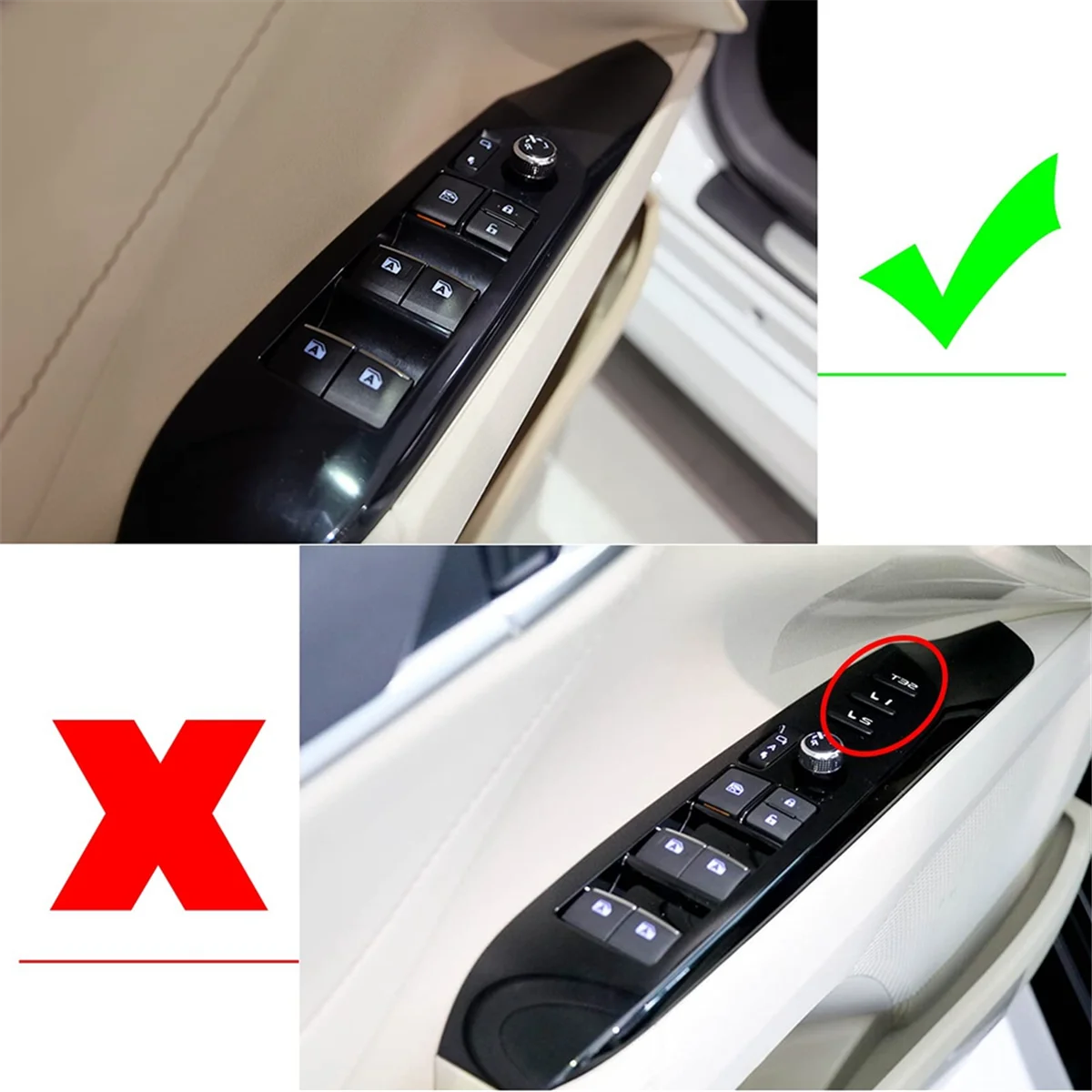 Window Switch Door Lock Panel Cover Trim for Toyota Camry 9th 2024 2025 Accessories Carbon Fiber