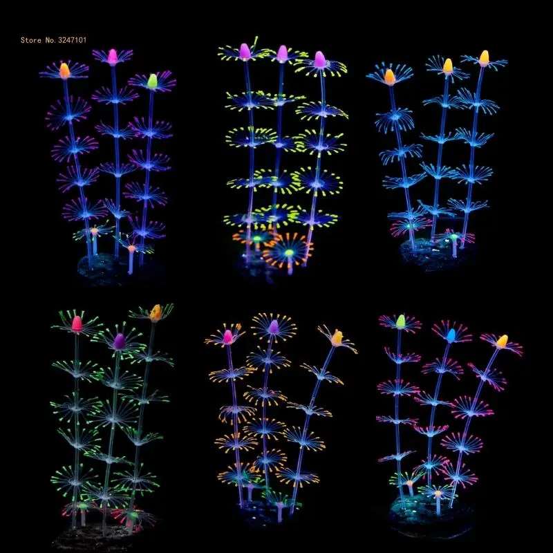 

Artificial Coral for Aquariums Coral Ornaments Aquarium Decor Silicone Dropship