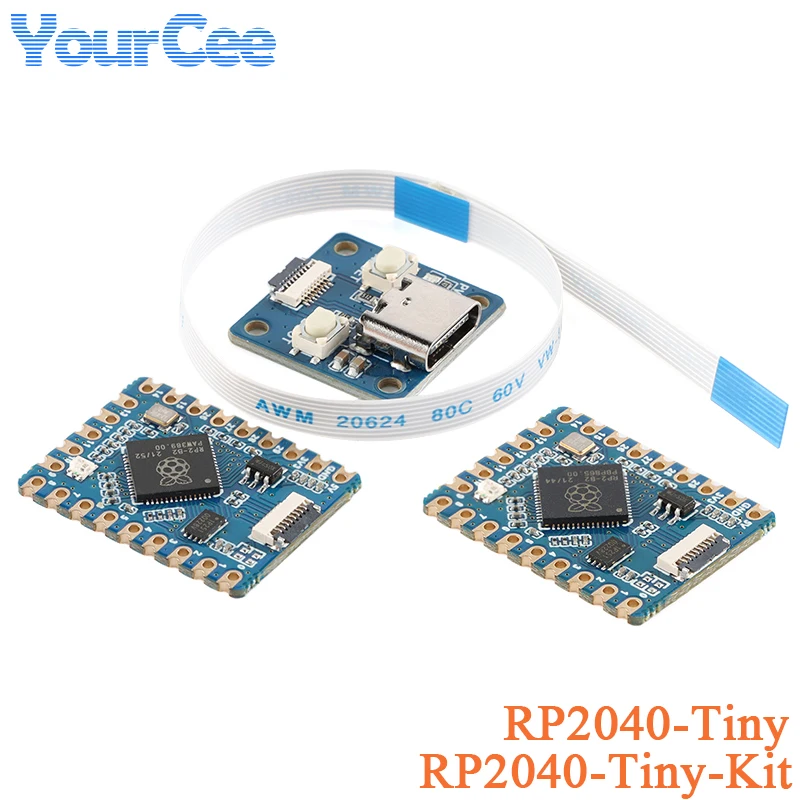 RP2040-Tiny RP2040 ZERO Raspberry Pi PICO Development Board Module USB Type C Interface 264KB SRAM 2MB Flash For Arduino