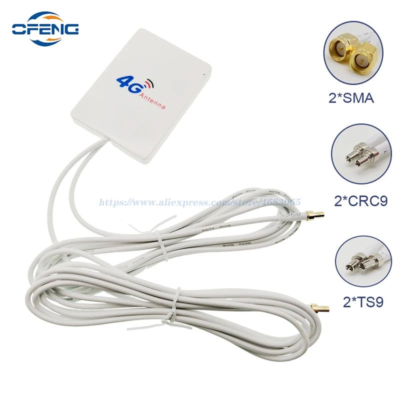 3G 4G TS9 CRC9 SMA  LTE Antenna Connector 4G LTE Router External Antenna For Huawei 3G 4G LTE Router Modem 2M Cabl