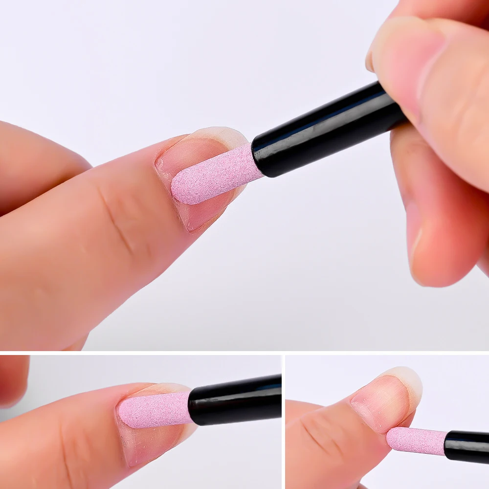 5pcs Dead Skin Remover Nail Quartz Stone Pen Exfoliating Nail Cuticle Remover Pusher Nail Grinding Pen Polish Manicure Art Tools