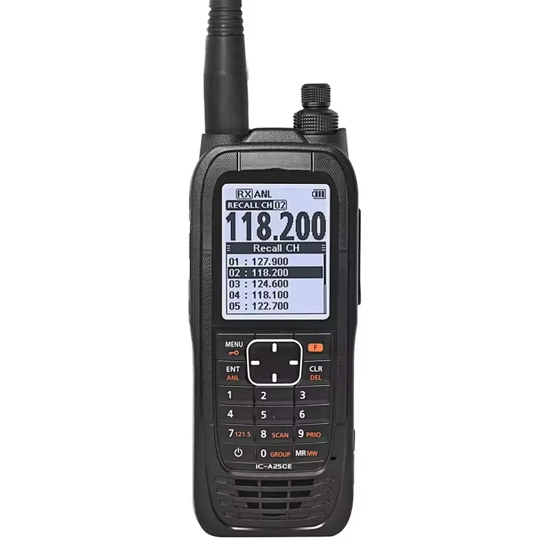 Radio ręczne VHF Air Band IC-A25CE Walkie Talkie Komunikacja Radio lotnicze do komunikacji samolotowej