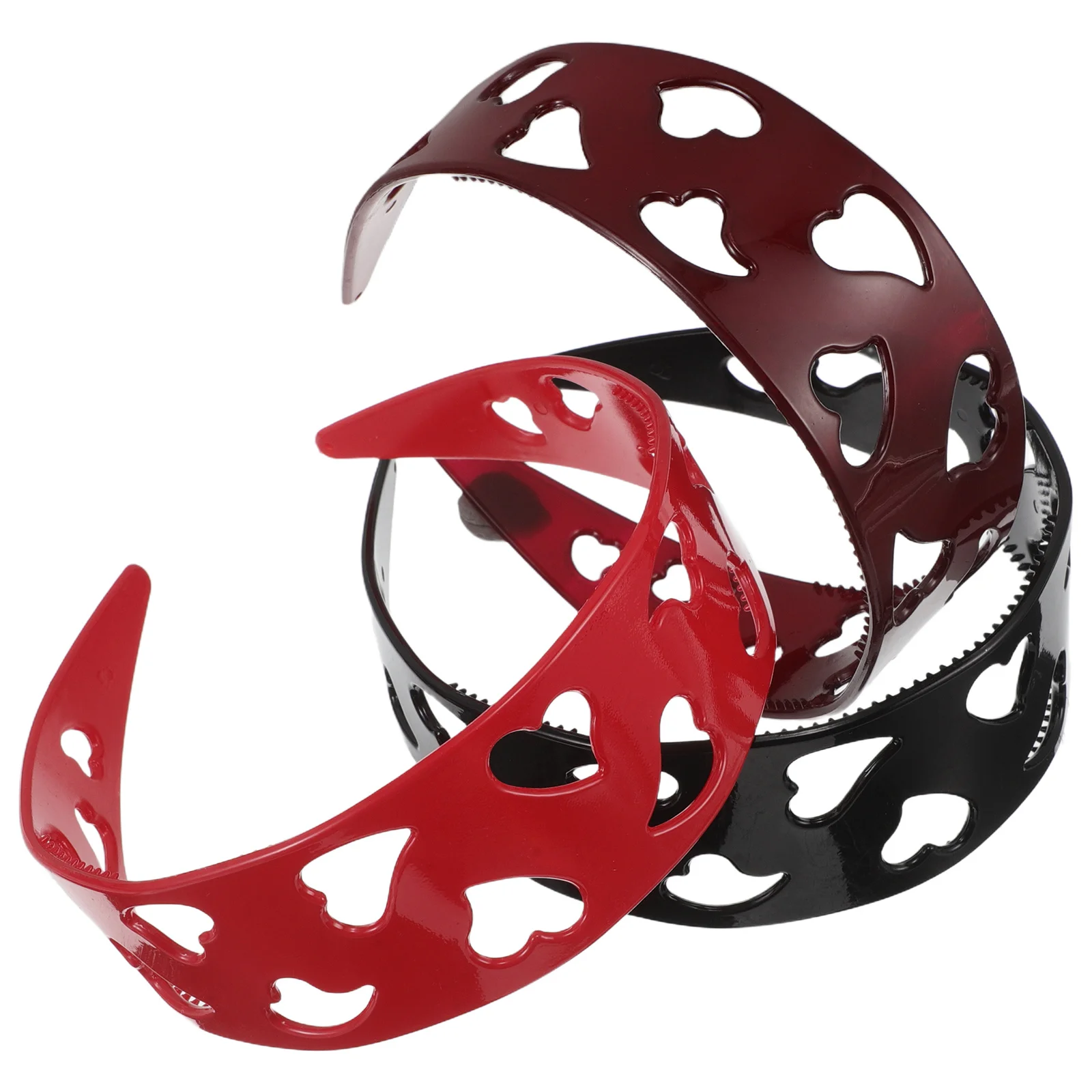 

3Pcs Headbands Romantic Love Design Wide Fashion Hairband Anti-Slip Secure Hold Lightweight Comfortable for Work