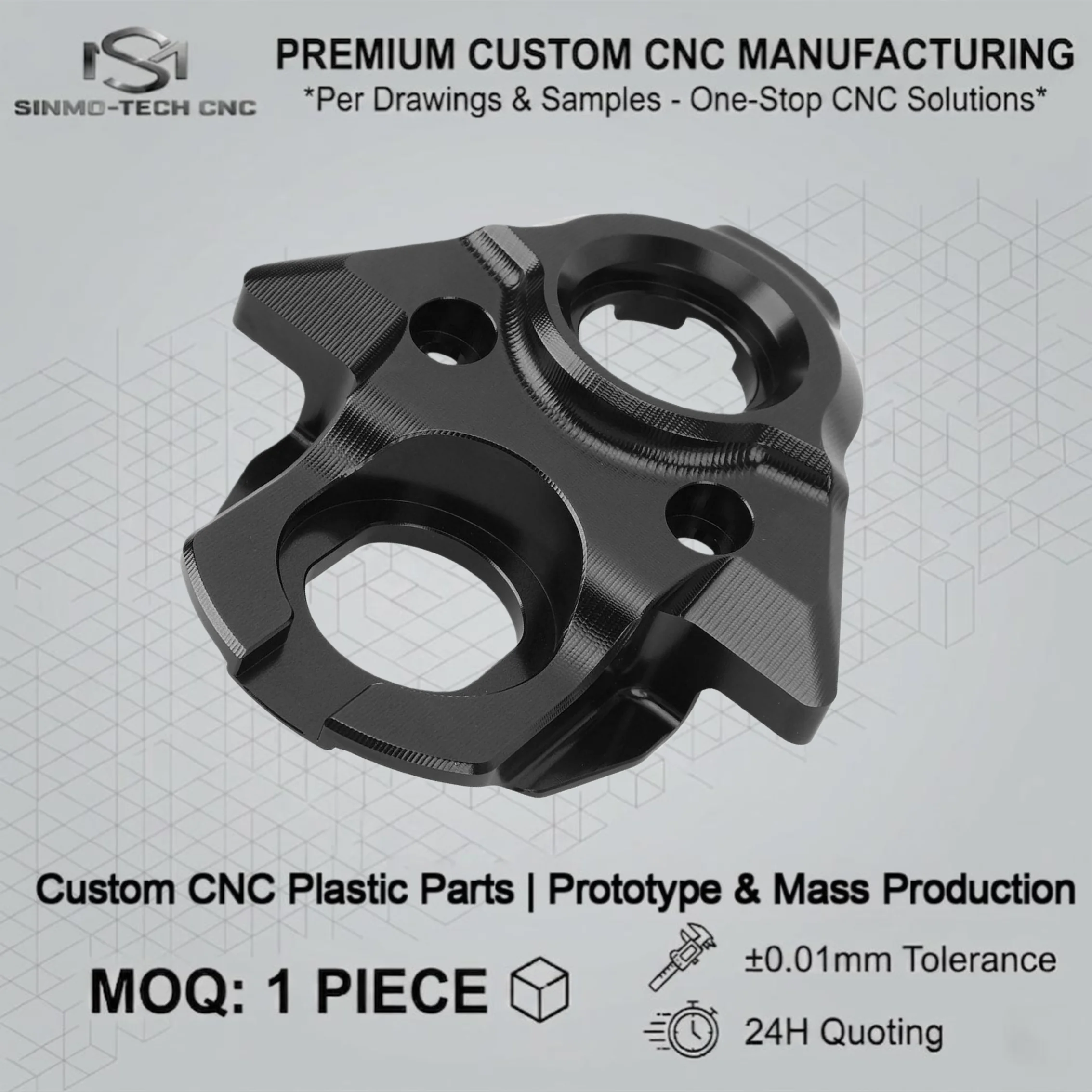 Custom CNC Plastic Machining POM Acetal PA66 Glass Filled Nylon PET ABS CNC Turning Milling Prototype Manufacturing