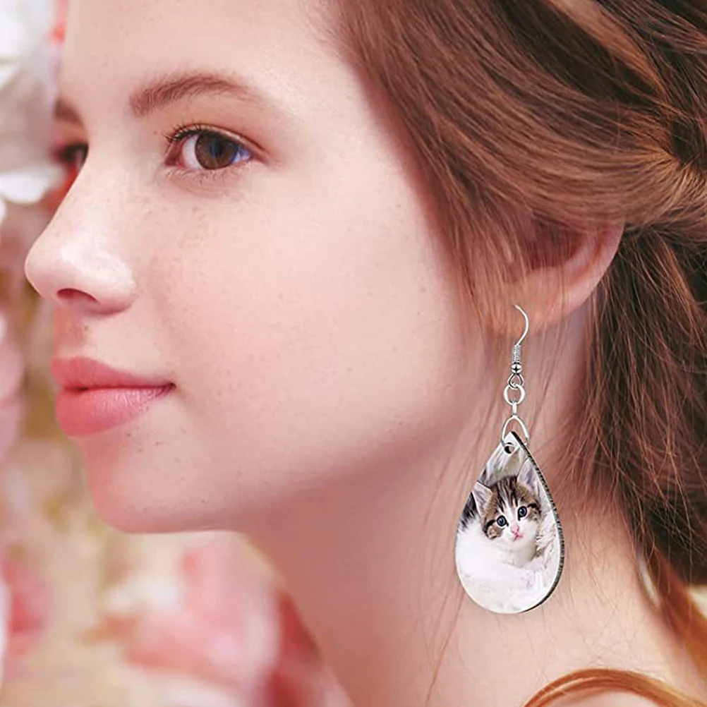 1 set Keychain Set DIY Heat Transfer Accessories Handmade Craft Supply Blanks Earrings Pendants Bags Durable for Friends