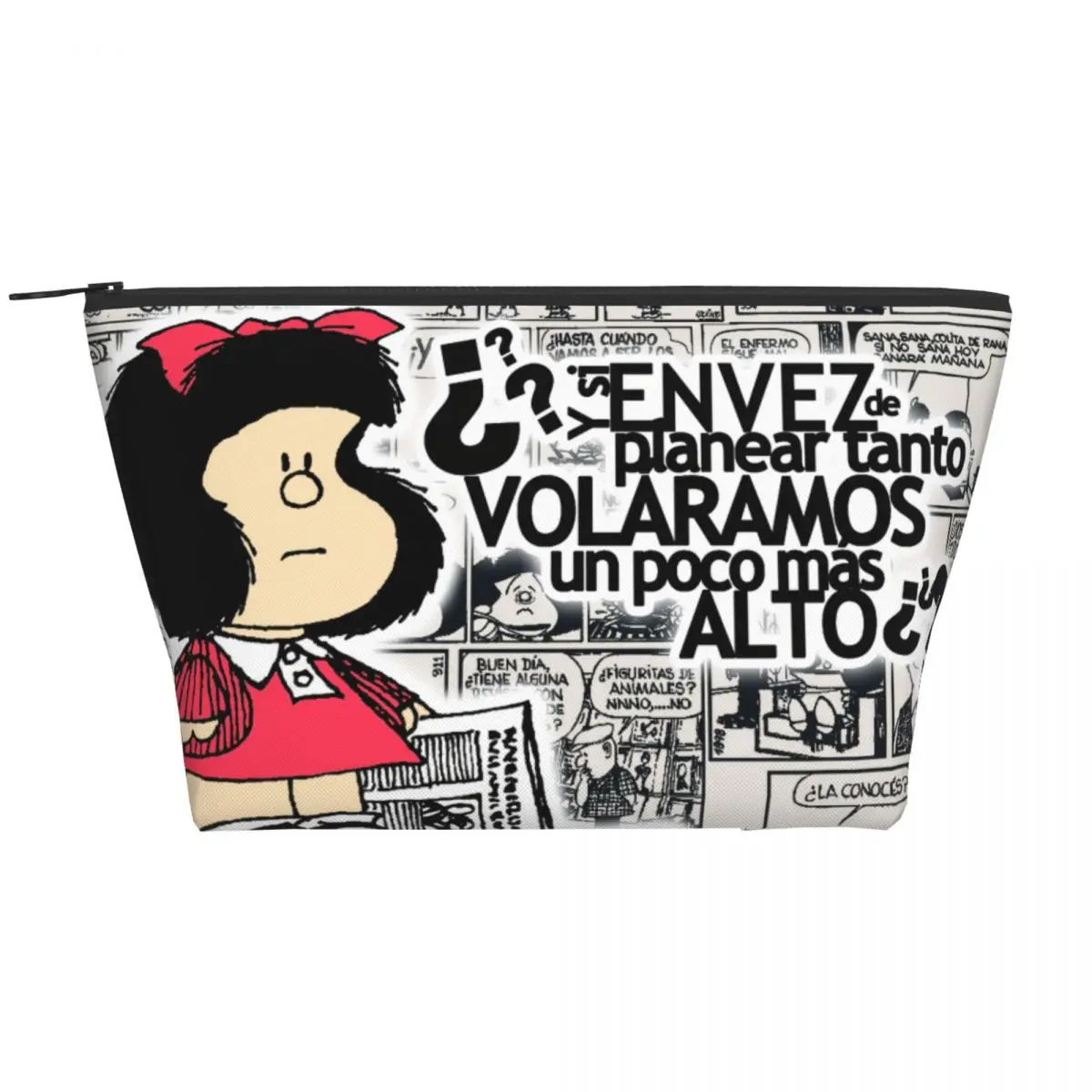 Travel Mafalda Cartoon Toiletry Bag Kawaii Anime Cosmetic Makeup Organizer for Women Beauty Storage Dopp Kit Case