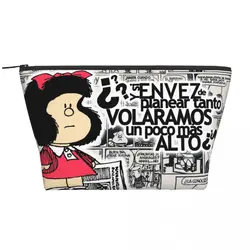 Travel Mafalda Cartoon Toiletry Bag Kawaii Anime Cosmetic Makeup Organizer for Women Beauty Storage Dopp Kit Case