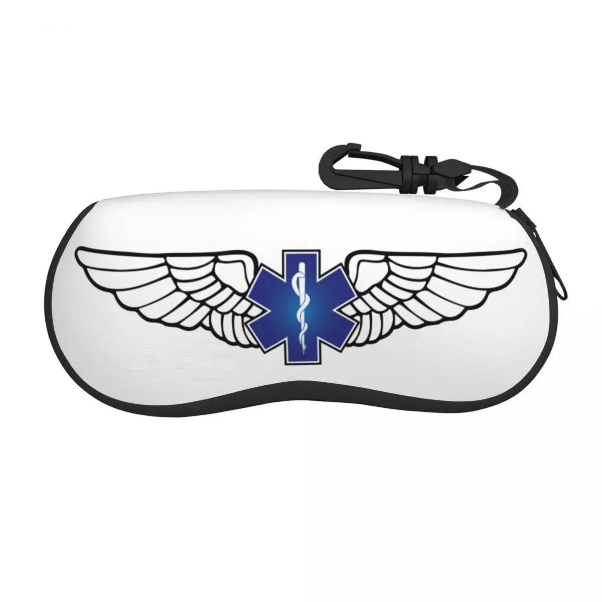 Custom Emt Star Of Life Flight Wings Shell Eyeglasses Case Women Men Cute Paramedic Medical Glasses Case Sunglasses Box Pouch