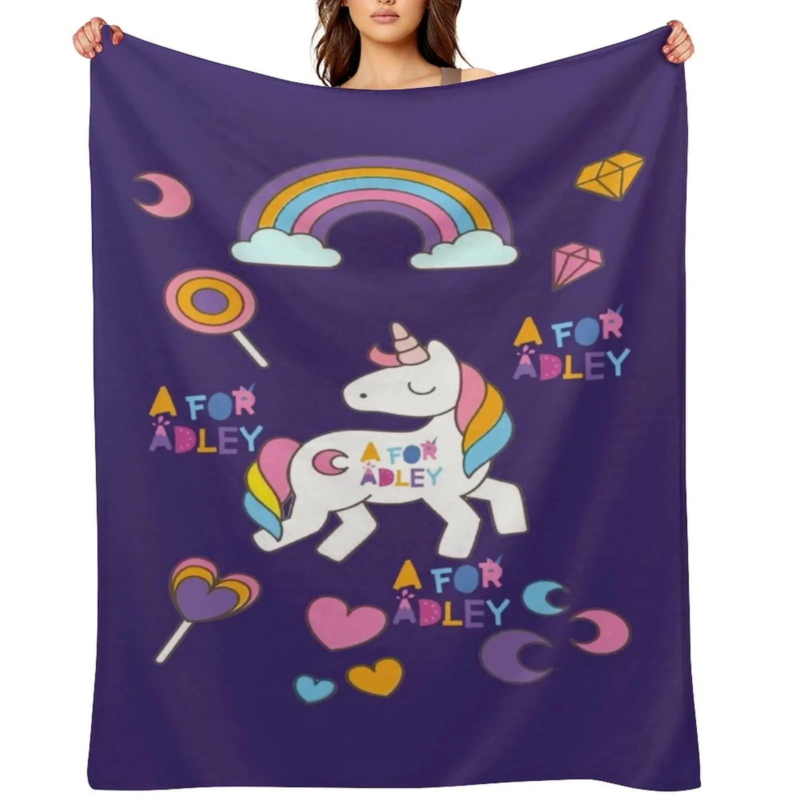 

kawai girl a for adley unicorns cute77 Throw Blanket Thin Plush Multi-Purpose Extra Large Throw Blankets