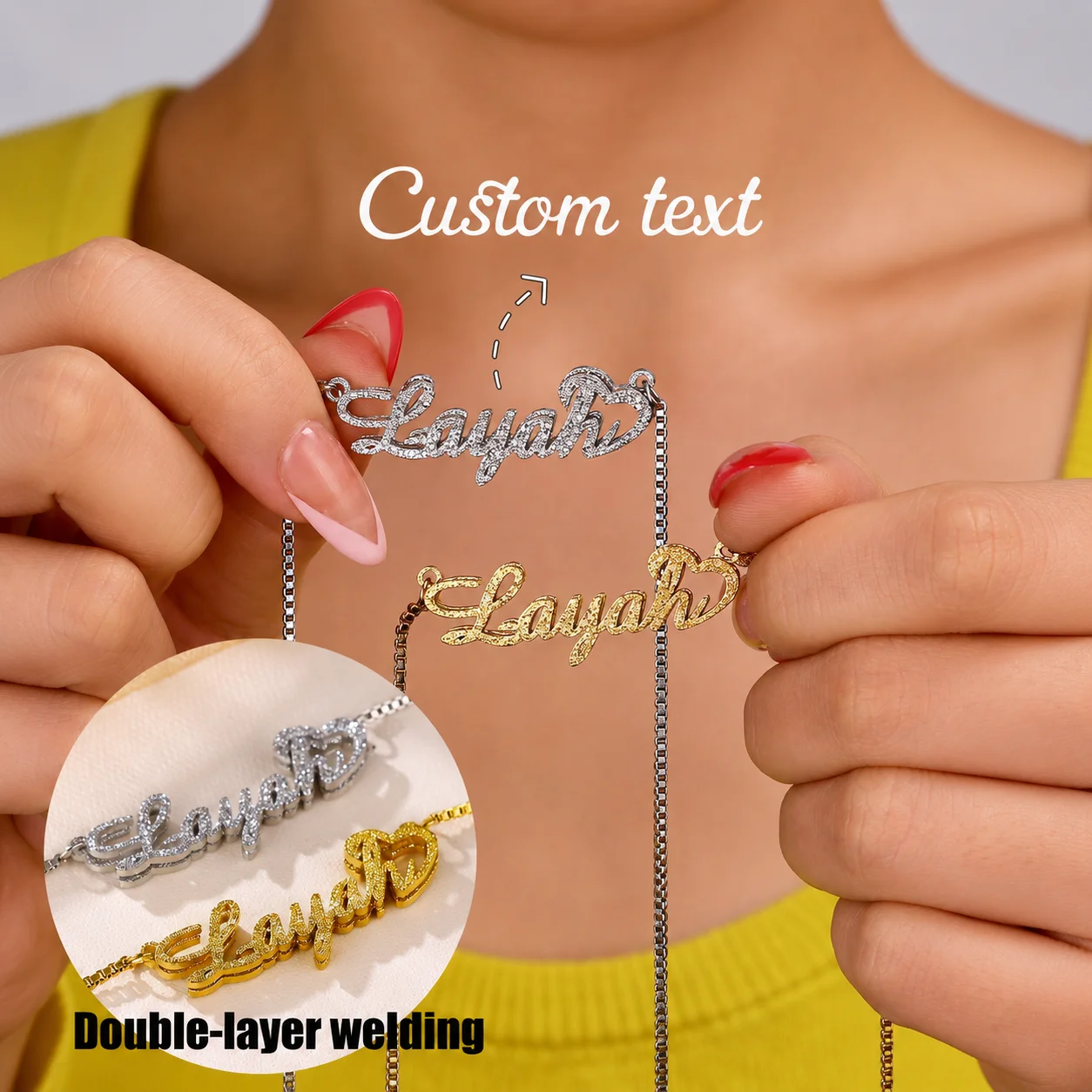 Custom Shiny Frosted Name Neck - Personalized Name Box review and price