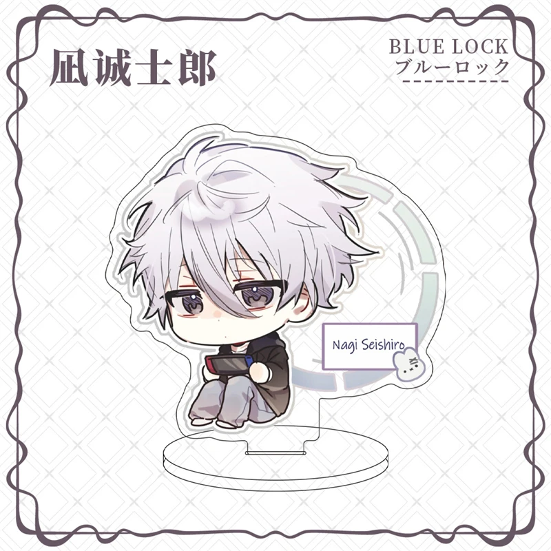 10 سنتيمتر أنيمي الأزرق قفل الشكل مايكل كايسر Itoshi Sae Rin Itoshi حامل أكريليك صغير نموذج لوحة زخارف مكتب لعبة المشجعين الهدايا #3