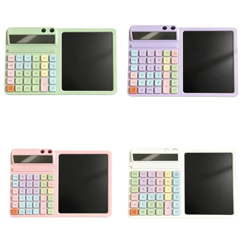 Calculator with LCD Writing Pad and Separate Readout, Physical Keypad, Stored Pen, and Dedicated Screen Clear Control D2RC